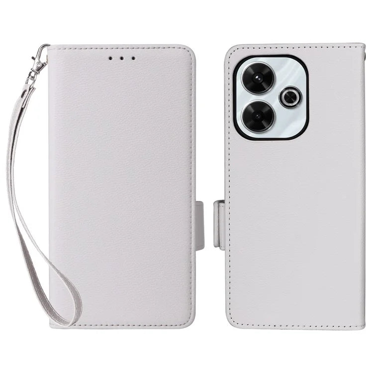 For Xiaomi Redmi 13 4G / Note 13R 5G / Poco M6 4G Case Handbag Litchi Texture Leather Phone Cover