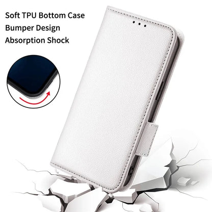 For Xiaomi Redmi 13 4G / Note 13R 5G / Poco M6 4G Case Handbag Litchi Texture Leather Phone Cover