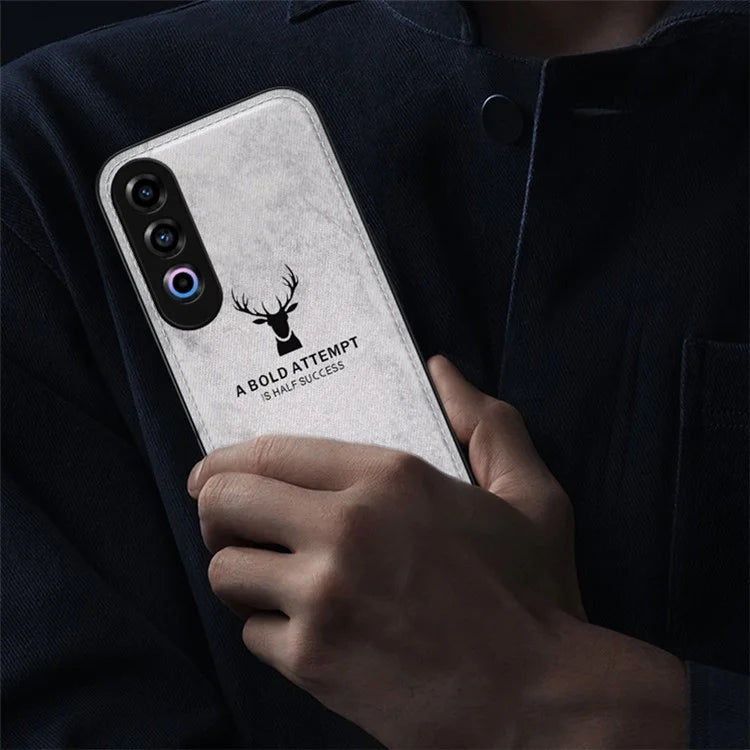 For OnePlus Ace 3V 5G Protective Case Deer Pattern Leather+PC+TPU Phone Cover