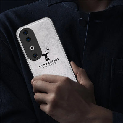 For vivo S19  5G Case  Leather Cloth Texture Phone Back Cover Deer Pattern