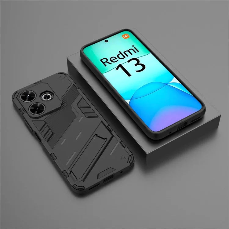 For Xiaomi Redmi 13 4G Case PC+TPU Shockproof Protective Phone Cover with Kickstand