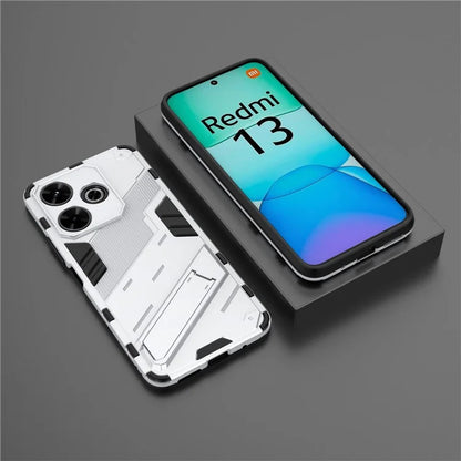 For Xiaomi Redmi 13 4G Case PC+TPU Shockproof Protective Phone Cover with Kickstand