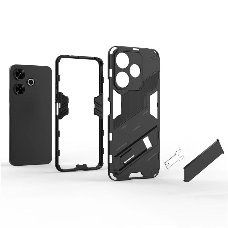 For Xiaomi Redmi 13 4G Case PC+TPU Shockproof Protective Phone Cover with Kickstand