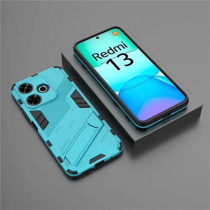 For Xiaomi Redmi 13 4G Case PC+TPU Shockproof Protective Phone Cover with Kickstand