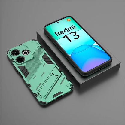 For Xiaomi Redmi 13 4G Case PC+TPU Shockproof Protective Phone Cover with Kickstand