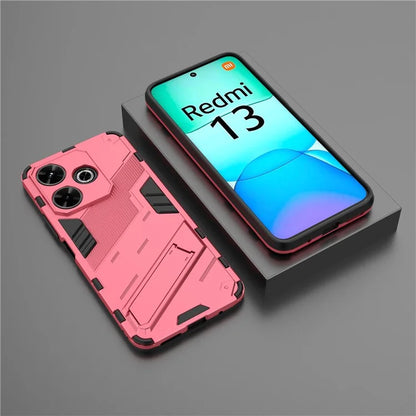 For Xiaomi Redmi 13 4G Case PC+TPU Shockproof Protective Phone Cover with Kickstand