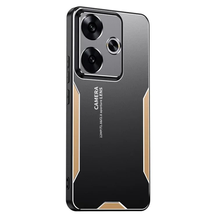 For Xiaomi Redmi Note 13R 5G Case Anti-Drop Aluminium Alloy Hybrid Phone Cover