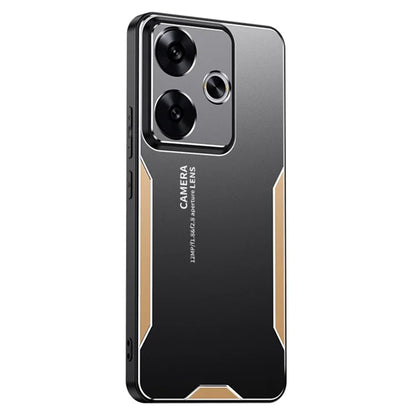 For Xiaomi Redmi Note 13R 5G Case Anti-Drop Aluminium Alloy Hybrid Phone Cover