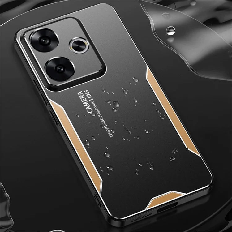 For Xiaomi Redmi Note 13R 5G Case Anti-Drop Aluminium Alloy Hybrid Phone Cover