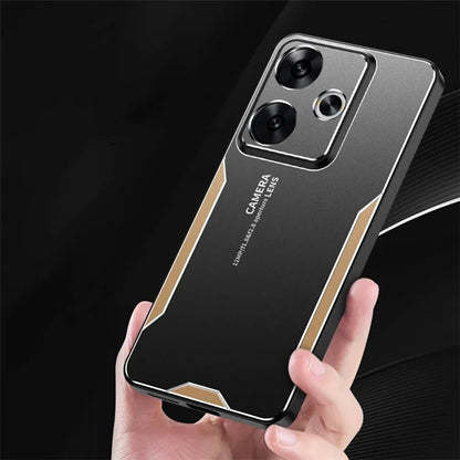 For Xiaomi Redmi Note 13R 5G Case Anti-Drop Aluminium Alloy Hybrid Phone Cover