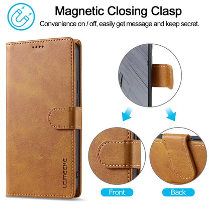 LC.IMEEKE For Google Pixel 9 Pro XL Case Calf Texture PU Leather Flip Phone Cover