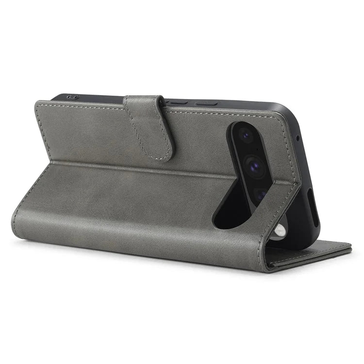 LC.IMEEKE For Google Pixel 9 Pro XL Case Calf Texture PU Leather Flip Phone Cover