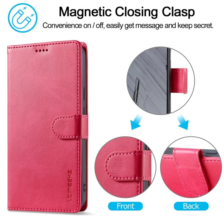 LC.IMEEKE For Google Pixel 9 Pro XL Case Calf Texture PU Leather Flip Phone Cover