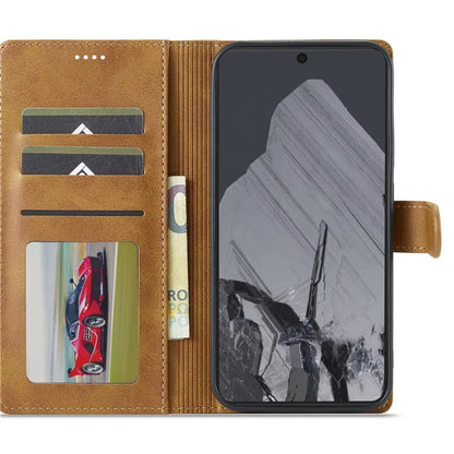 LC.IMEEKE For Google Pixel 9 Pro / Pixel 9 Case Shockproof Wallet PU Leather Phone Cover Calf Texture