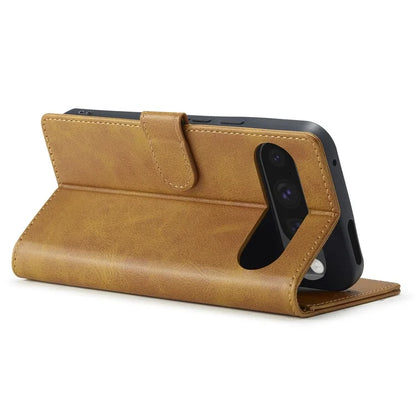 LC.IMEEKE For Google Pixel 9 Pro / Pixel 9 Case Shockproof Wallet PU Leather Phone Cover Calf Texture