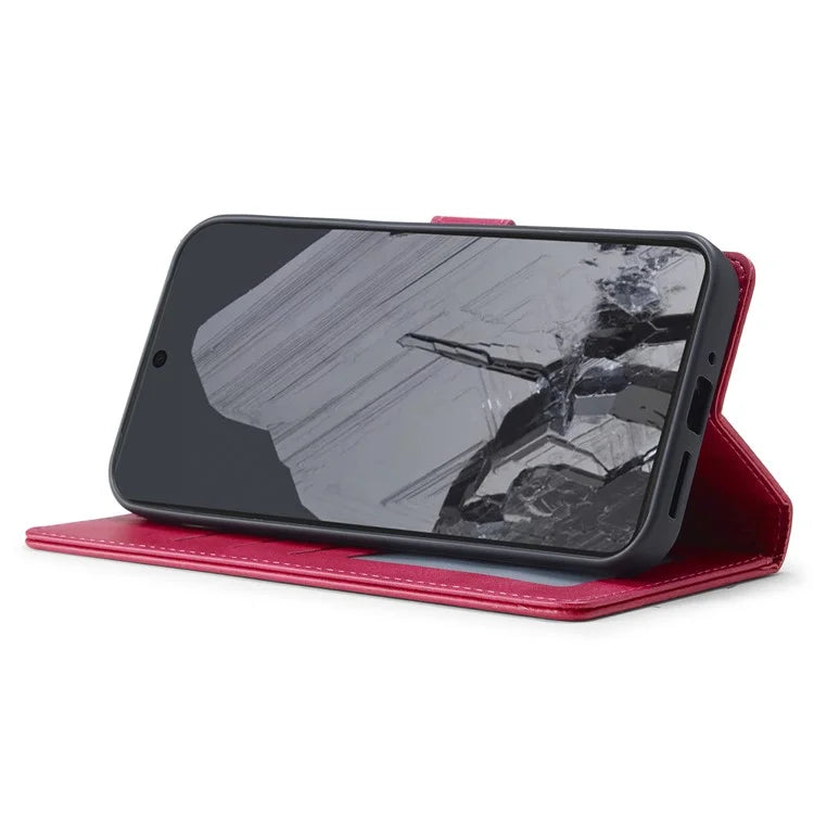 LC.IMEEKE For Google Pixel 9 Pro / Pixel 9 Case Shockproof Wallet PU Leather Phone Cover Calf Texture