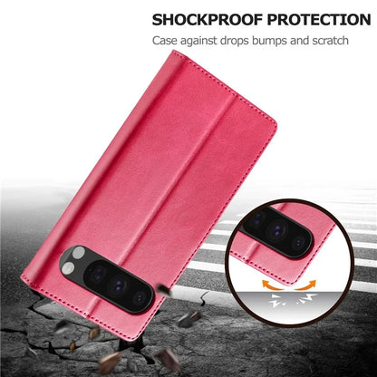 LC.IMEEKE For Google Pixel 9 Pro / Pixel 9 Case Shockproof Wallet PU Leather Phone Cover Calf Texture