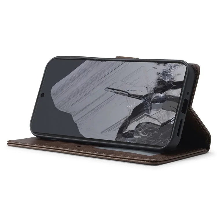 LC.IMEEKE For Google Pixel 9 Pro / Pixel 9 Case Shockproof Wallet PU Leather Phone Cover Calf Texture