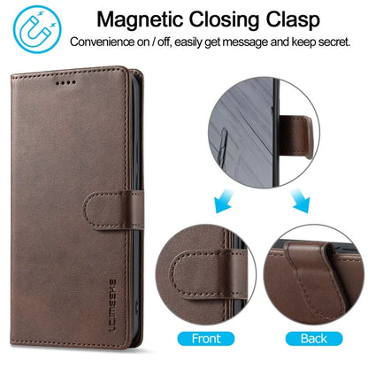 LC.IMEEKE For Google Pixel 9 Pro / Pixel 9 Case Shockproof Wallet PU Leather Phone Cover Calf Texture