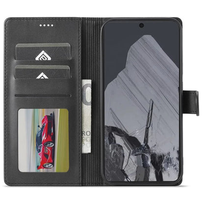 LC.IMEEKE For Google Pixel 9 Pro / Pixel 9 Case Shockproof Wallet PU Leather Phone Cover Calf Texture