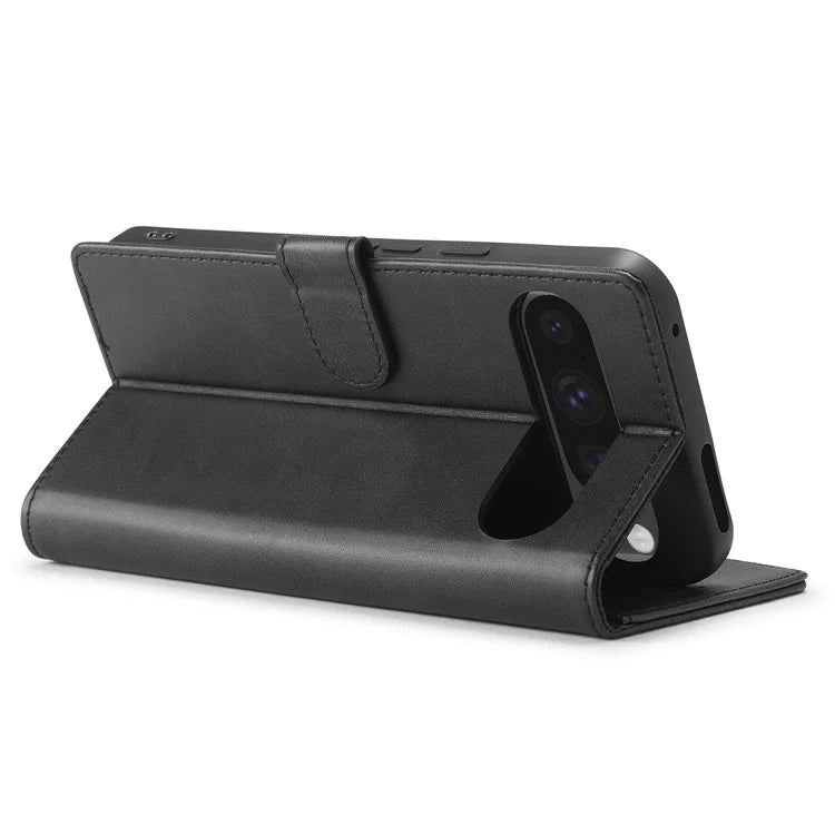 LC.IMEEKE For Google Pixel 9 Pro / Pixel 9 Case Shockproof Wallet PU Leather Phone Cover Calf Texture