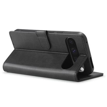LC.IMEEKE For Google Pixel 9 Pro / Pixel 9 Case Shockproof Wallet PU Leather Phone Cover Calf Texture
