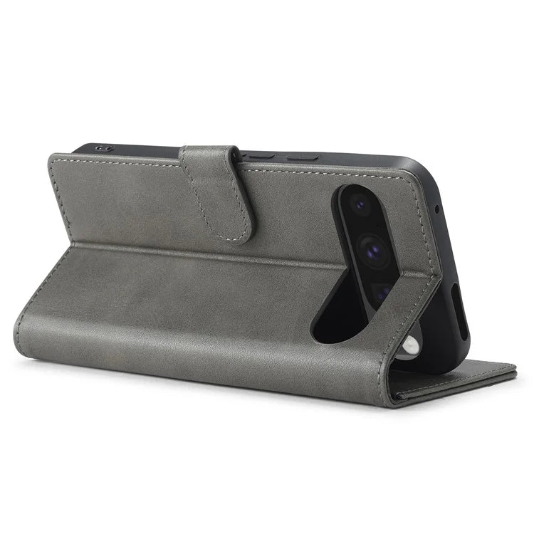 LC.IMEEKE For Google Pixel 9 Pro / Pixel 9 Case Shockproof Wallet PU Leather Phone Cover Calf Texture
