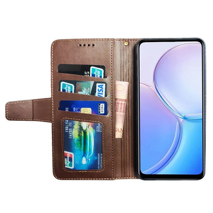 IDEWEI For T-Mobile REVVL 7 / T Phone 2 5G Case Leather Phone Cover Calf Texture Folding Stand