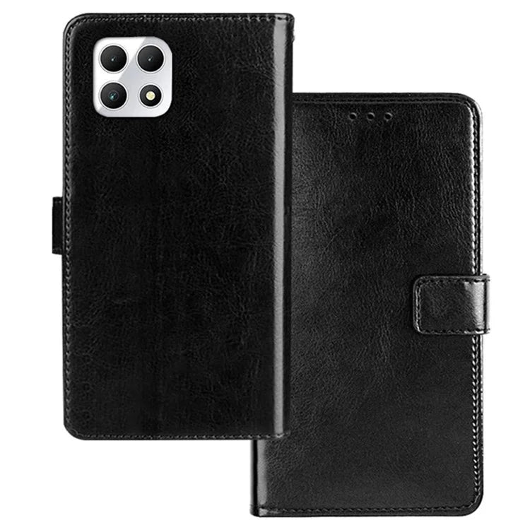 IDEWEI for T-Mobile REVVL 7 / T Phone 2 5G Case Crazy Horse Textrure Leather Phone Cover Card Slots