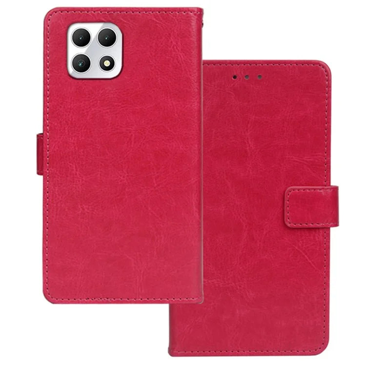 IDEWEI for T-Mobile REVVL 7 / T Phone 2 5G Case Crazy Horse Textrure Leather Phone Cover Card Slots