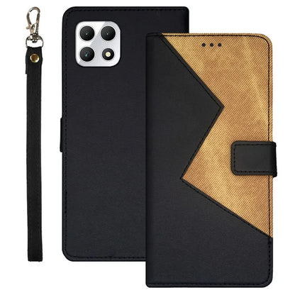 IDEWEI For T-Mobile REVVL 7 / T Phone 2 5G Case PU Leather Phone Cover Color Splicing