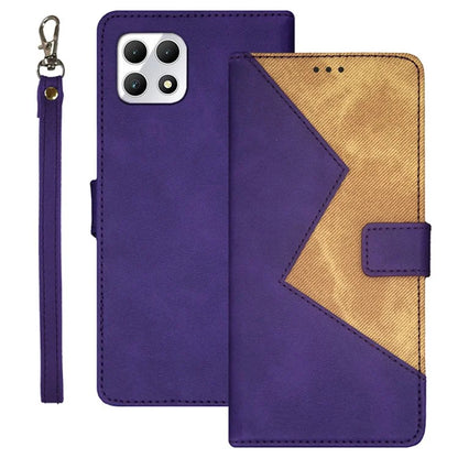 IDEWEI For T-Mobile REVVL 7 / T Phone 2 5G Case PU Leather Phone Cover Color Splicing