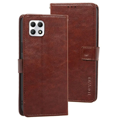 IDEWEI For T-Mobile REVVL 7 / T Phone 2 5G Case Crazy Horse Texture Leather Phone Cover