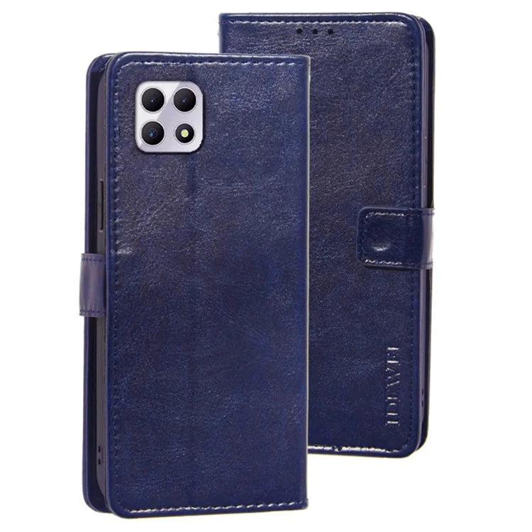 IDEWEI For T-Mobile REVVL 7 / T Phone 2 5G Case Crazy Horse Texture Leather Phone Cover