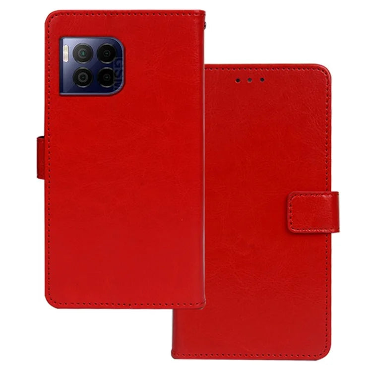 IDEWEI for T-Mobile REVVL 7 Pro / T Phone 2 Pro 5G Case Flip Leather Phone Cover Crazy Horse Texture
