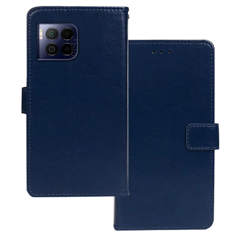 IDEWEI for T-Mobile REVVL 7 Pro / T Phone 2 Pro 5G Case Flip Leather Phone Cover Crazy Horse Texture