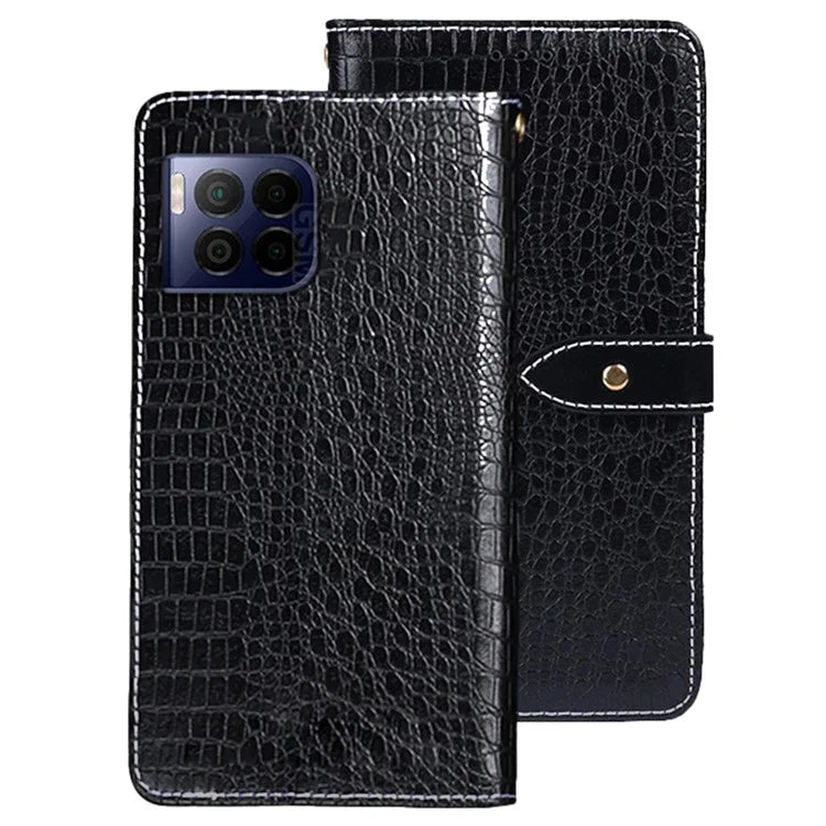 IDEWEI For T-Mobile REVVL 7 Pro / T Phone 2 Pro 5G Case Wallet Leather Cover Crocodile Texture
