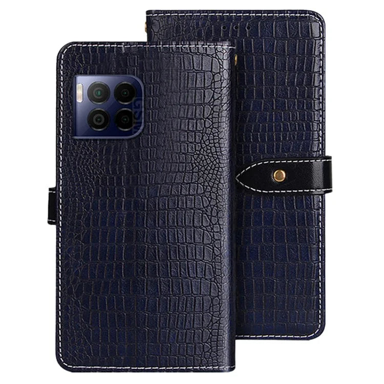 IDEWEI For T-Mobile REVVL 7 Pro / T Phone 2 Pro 5G Case Wallet Leather Cover Crocodile Texture