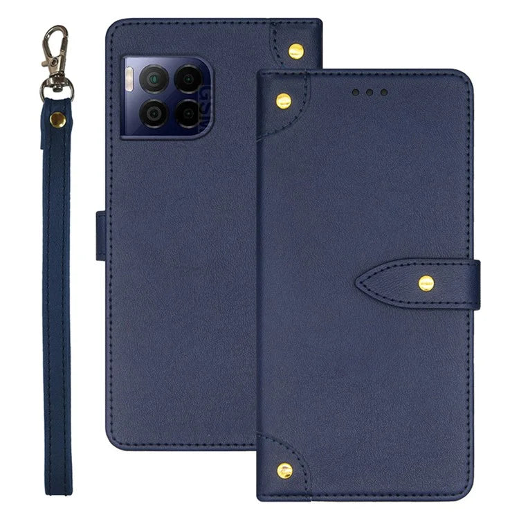 IDEWEI For T-Mobile REVVL 7 Pro / T Phone 2 Pro 5G Case Leather Phone Cover with Card Slots Wrist Strap