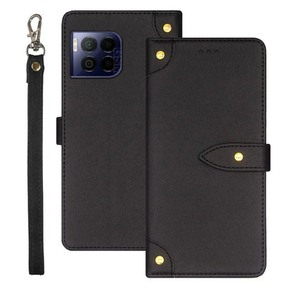 IDEWEI For T-Mobile REVVL 7 Pro / T Phone 2 Pro 5G Case Leather Phone Cover with Card Slots Wrist Strap