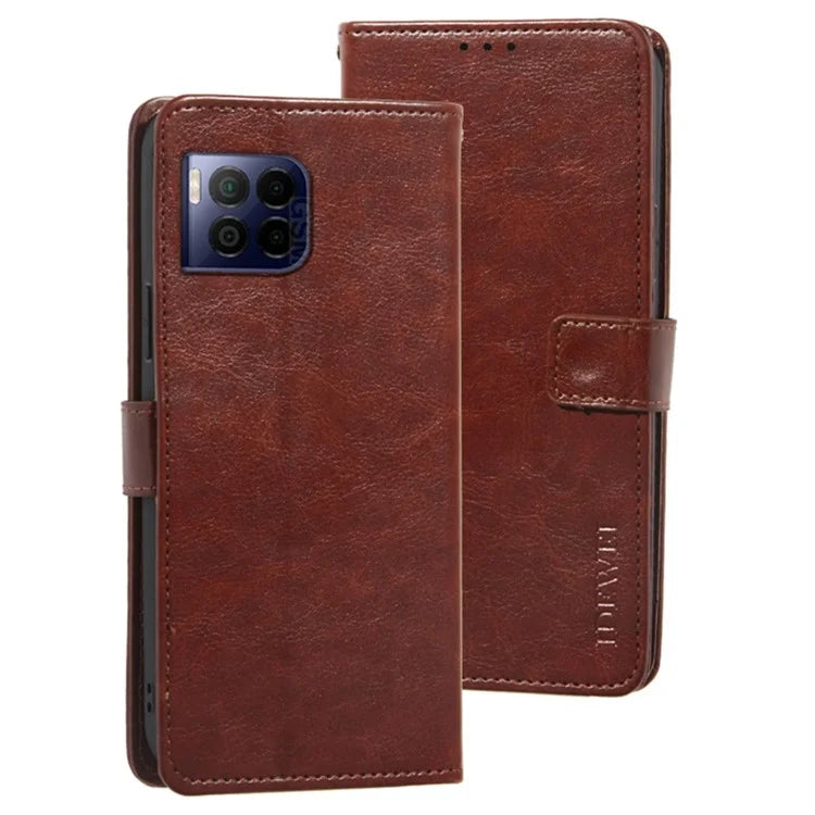 IDEWEI For T-Mobile REVVL 7 Pro / T Phone 2 Pro Wallet Phone Case Leather Cover Crazy Horse Texture