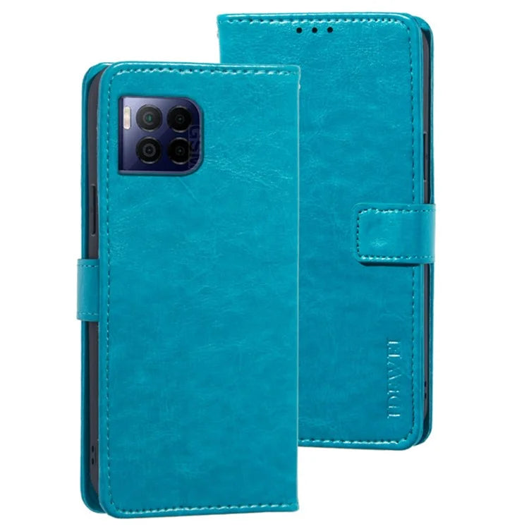 IDEWEI For T-Mobile REVVL 7 Pro / T Phone 2 Pro Wallet Phone Case Leather Cover Crazy Horse Texture