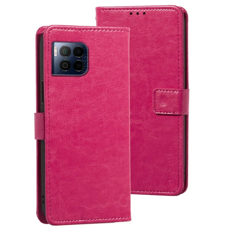 IDEWEI For T-Mobile REVVL 7 Pro / T Phone 2 Pro Wallet Phone Case Leather Cover Crazy Horse Texture
