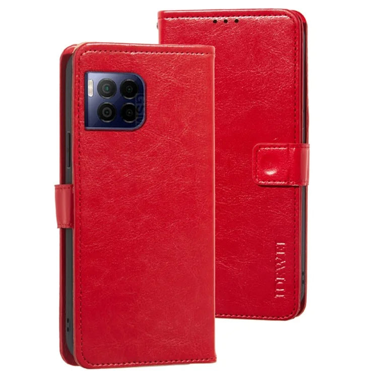 IDEWEI For T-Mobile REVVL 7 Pro / T Phone 2 Pro Wallet Phone Case Leather Cover Crazy Horse Texture