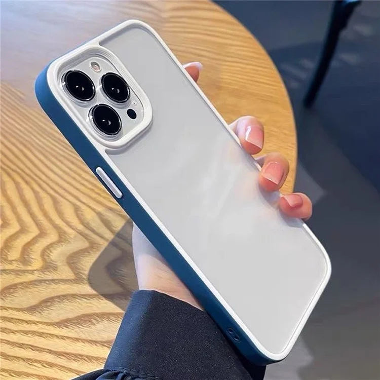 For iPhone 15 Pro Cover TPU + Acrylic Shockproof Clear Back Cellphone Case
