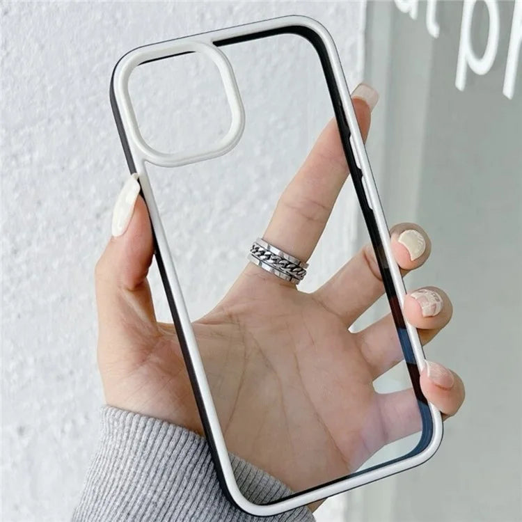 For iPhone 15 Pro Cover TPU + Acrylic Shockproof Clear Back Cellphone Case