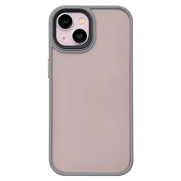 For iPhone 15 Plus Cover TPU + Acrylic Matte Shockproof Cell Phone Case