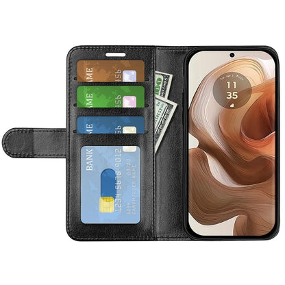For Motorola Edge 50 Ultra 5G / Moto X50 Ultra 5G Case Leather Phone Cover with Wallet Stand