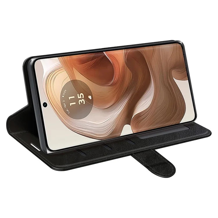 For Motorola Edge 50 Ultra 5G / Moto X50 Ultra 5G Case Leather Phone Cover with Wallet Stand