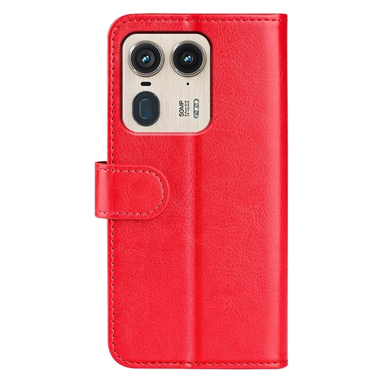For Motorola Edge 50 Ultra 5G / Moto X50 Ultra 5G Case Leather Phone Cover with Wallet Stand
